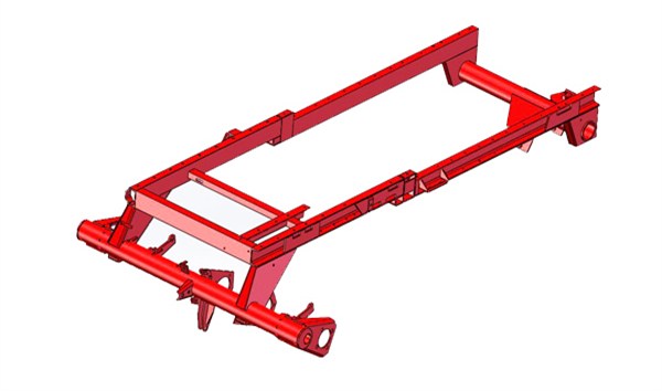 Welded structural parts of wheat harvester chassis Welded structural parts of wheat harvester chassis